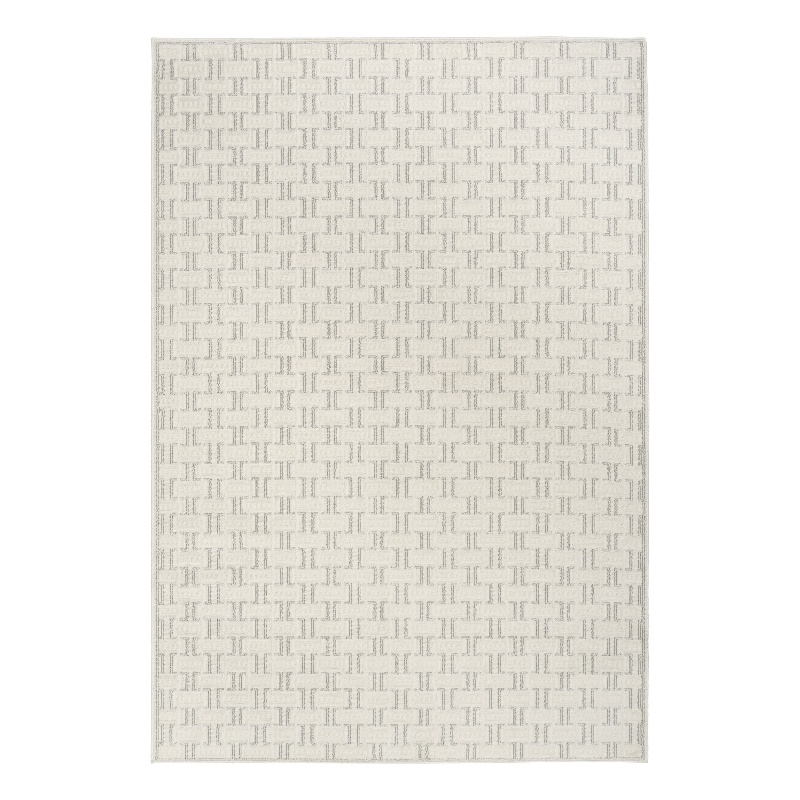 Nourison Nordic 4' x 6' Ivory Gray Fabric Area Rug