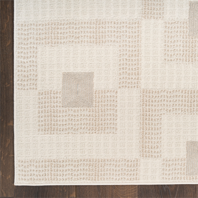 Nourison Nordic 5' x 7' Ivory Beige Fabric Area Rug
