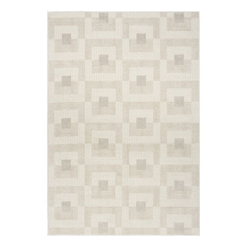 Nourison Nordic 5' x 7' Ivory Beige Fabric Area Rug