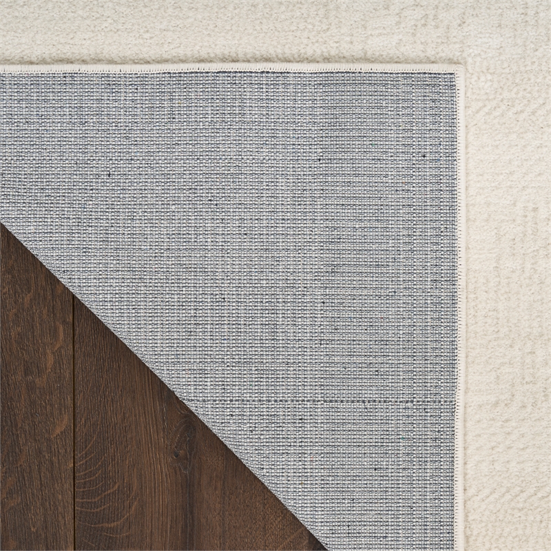 Nourison Nordic 6' Runner Ivory Fabric Area Rug
