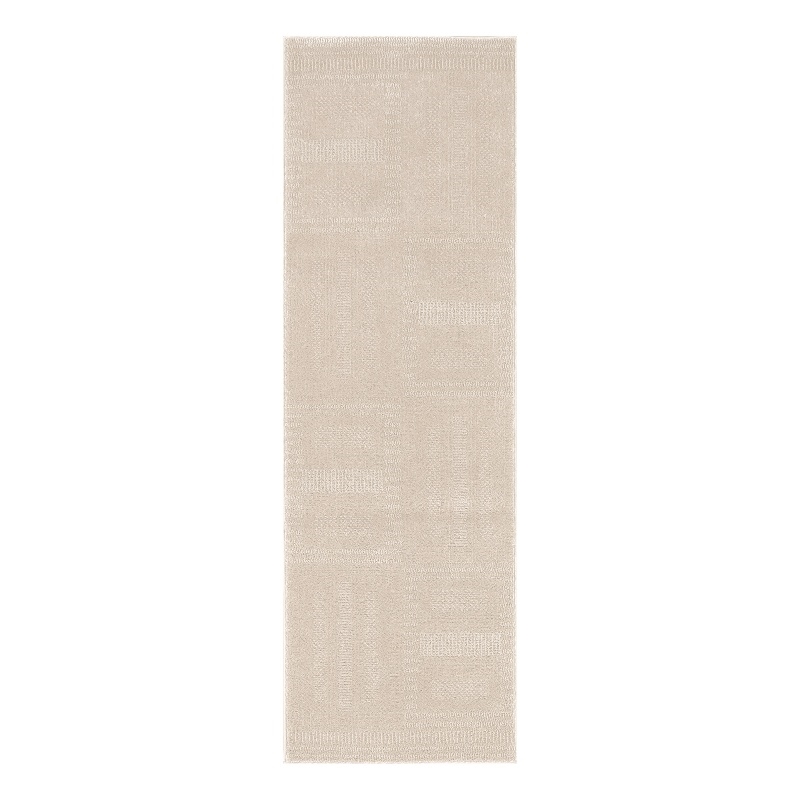 Nourison Nordic 6' Runner Taupe Fabric Area Rug