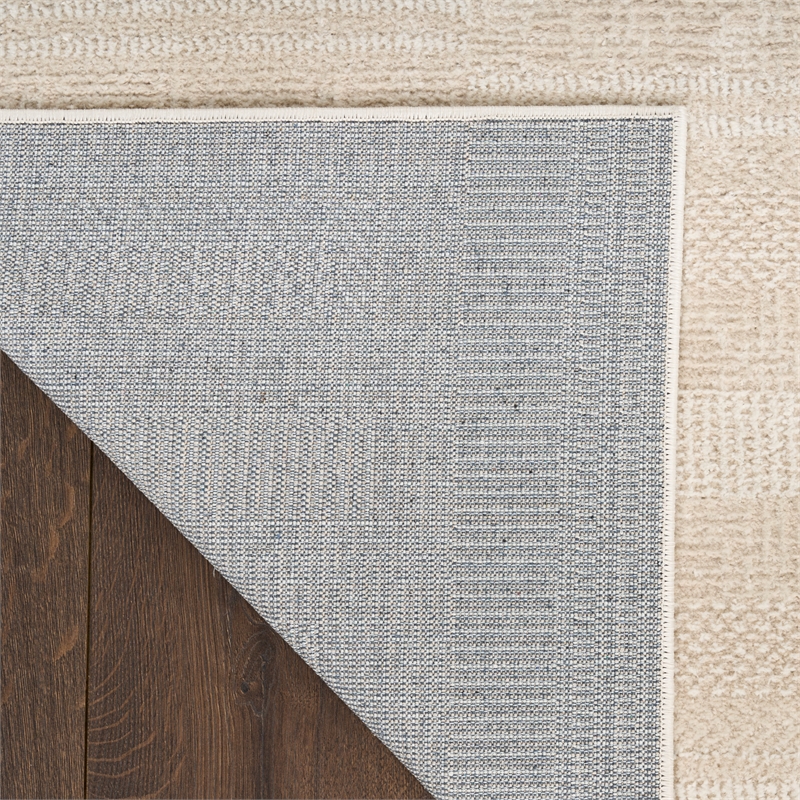 nourison nordic 4' x 6' taupe fabric area rug