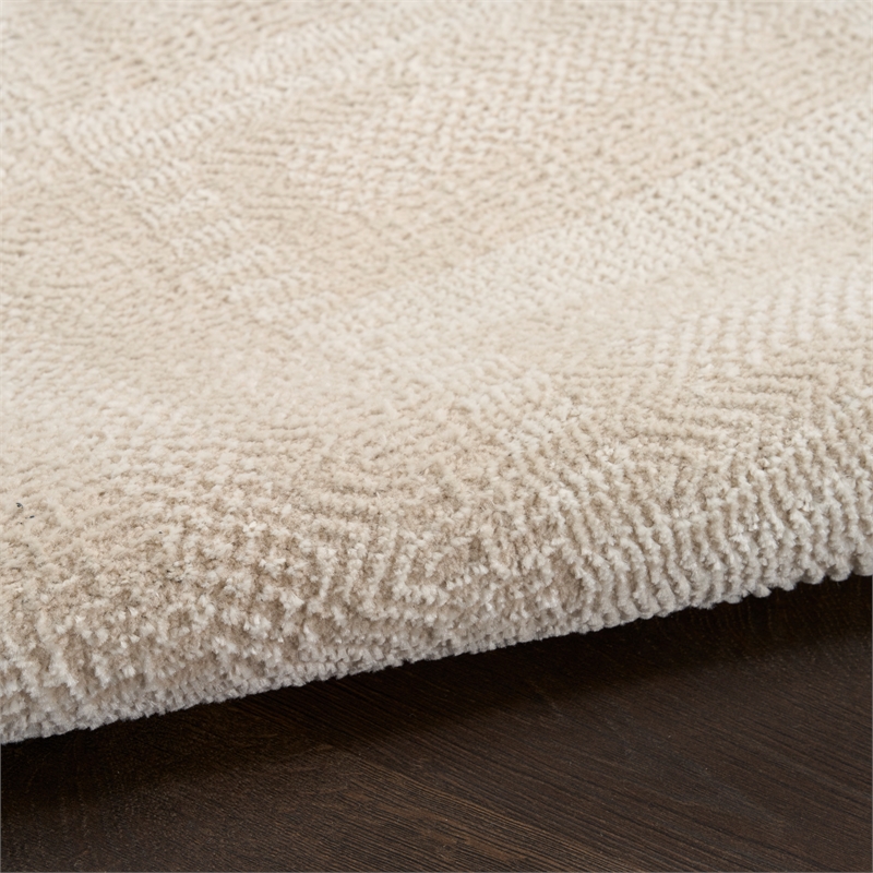 nourison nordic 4' x 6' taupe fabric area rug