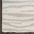 Nourison Modern Shag 4' x 6' Ivory Gray Fabric Area Rug