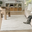 Nourison Modern Shag 4' x 6' Ivory Gray Fabric Area Rug