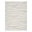 Nourison Modern Shag 4' x 6' Ivory Gray Fabric Area Rug