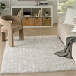 Nourison Modern Shag 4' x 6' Gray Ivory Fabric Area Rug