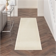 Nourison Essentials 6' Runner Ivory Gold Fabric Area Rug