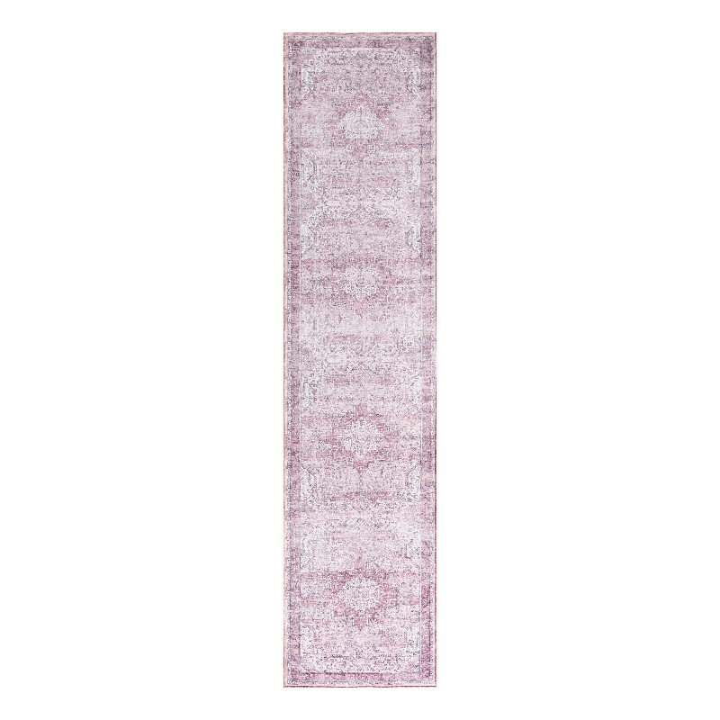 Nourison Washables 10' Runner Pink Fabric Area Rug