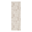 Nourison Nordic 6' Runner Ivory Beige Fabric Area Rug