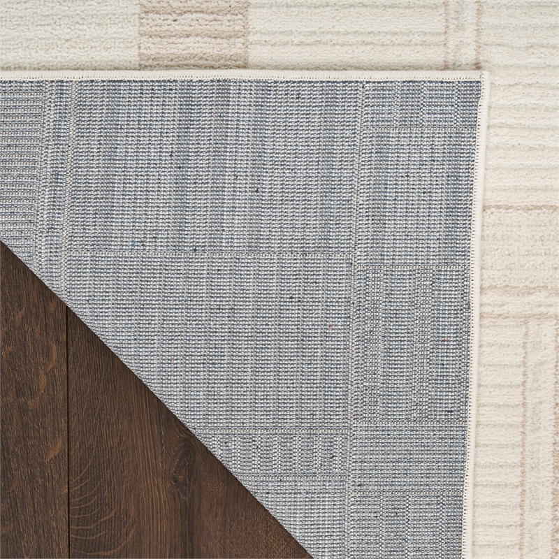 Nourison Nordic 4' x 6' Ivory Beige Fabric Area Rug