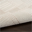 Nourison Nordic 4' x 6' Ivory Beige Fabric Area Rug