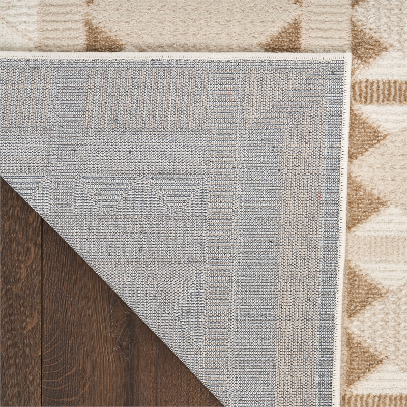 Nourison Nordic 4' x 6' Taupe Fabric Area Rug