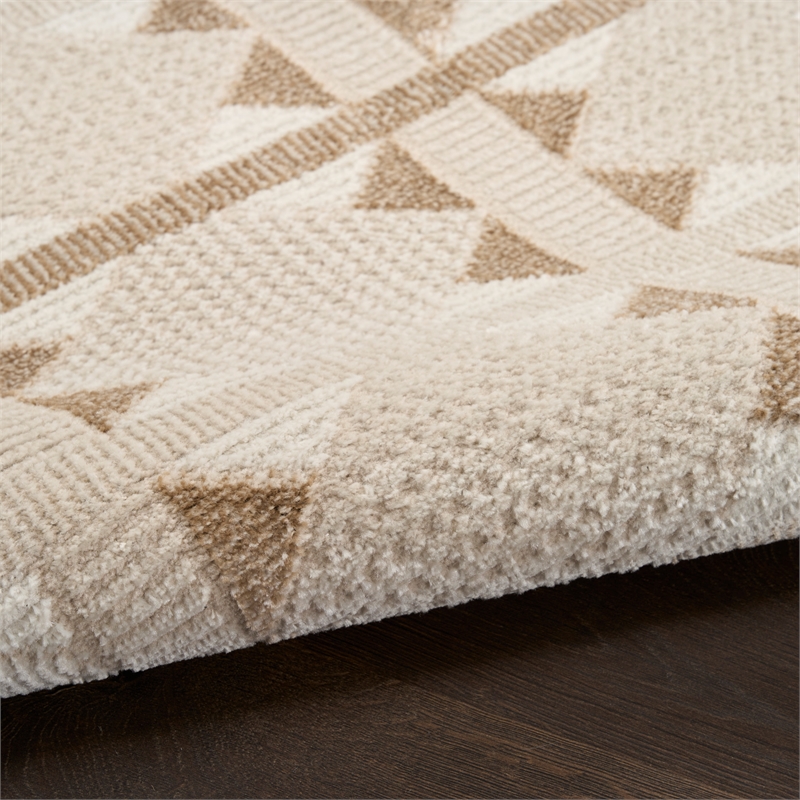 Nourison Nordic 4' x 6' Taupe Fabric Area Rug