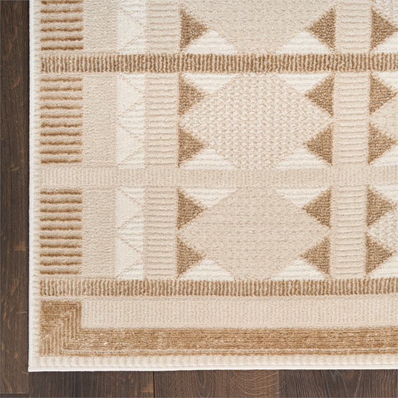 Nourison Nordic 5' x 7' Taupe Fabric Area Rug