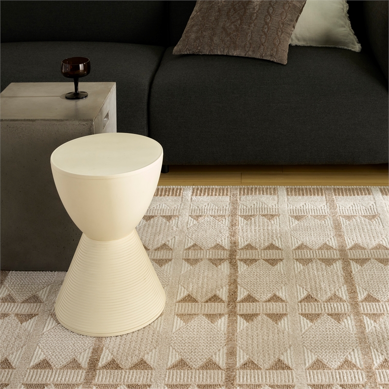 Nourison Nordic 5' x 7' Taupe Fabric Area Rug