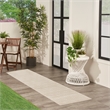 Nourison Essentials 8' Runner Ivory Beige Fabric Area Rug