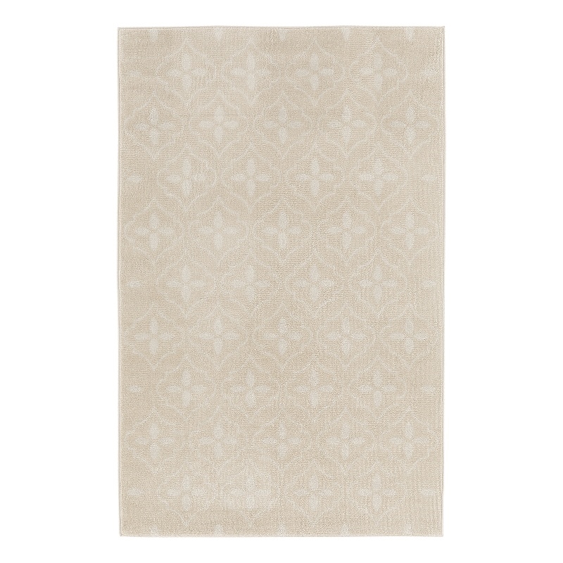 Nourison Essentials 4' x 6' Ivory Beige Fabric Area Rug