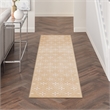 Nourison Essentials 8' Runner Beige Ivory Fabric Area Rug