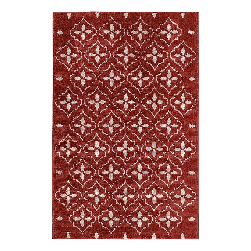Nourison Essentials 4' x 6' Brick Ivory Fabric Area Rug