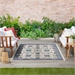 Nourison Essentials 4' x 6' Ivory Blue Fabric Area Rug