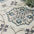 Nourison Essentials 4' x 6' Ivory Blue Fabric Area Rug