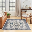 Nourison Essentials 4' x 6' Ivory Blue Fabric Area Rug