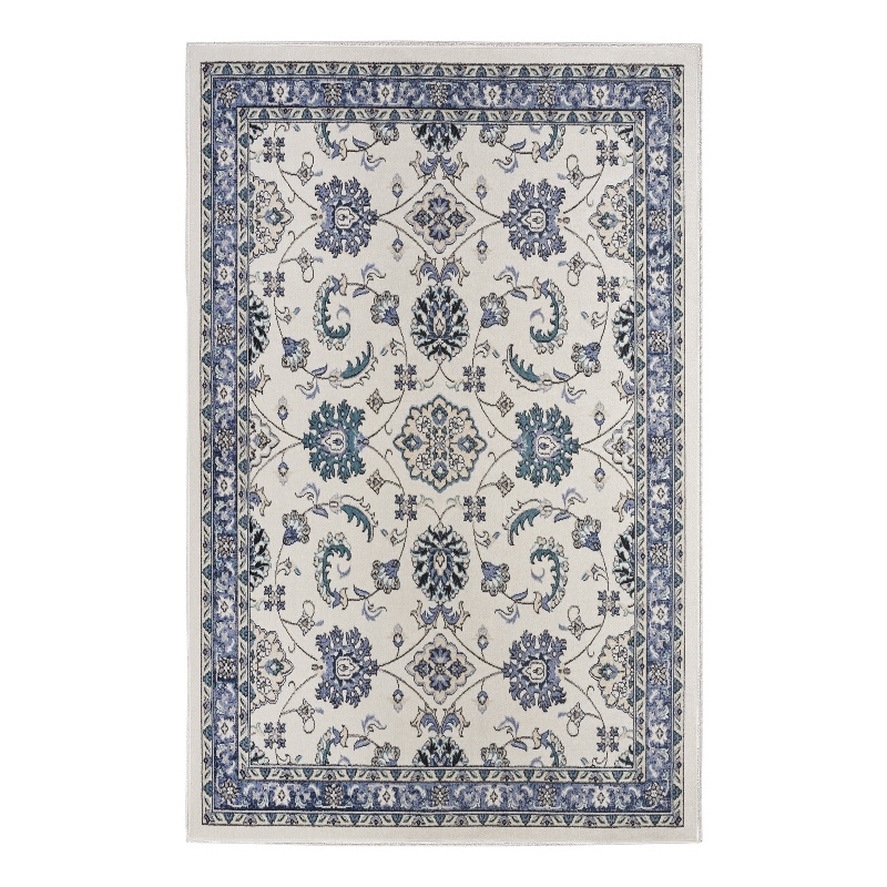 Nourison Essentials 4' x 6' Ivory Blue Fabric Area Rug