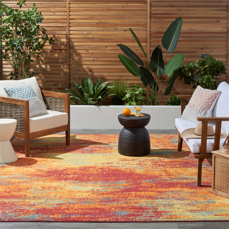 Nourison Essentials 5' x 7' Flame Fabric Area Rug