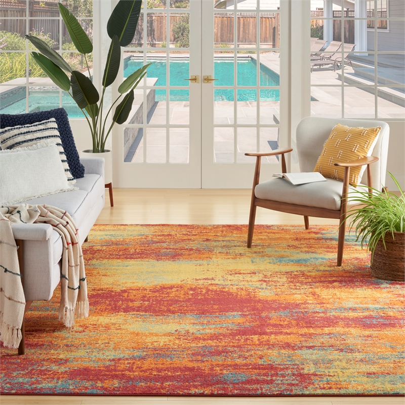 Nourison Essentials 5' x 7' Flame Fabric Area Rug