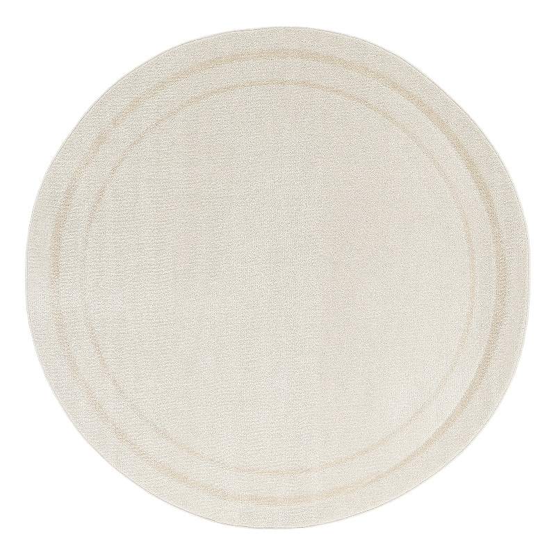 Nourison Essentials 8' x Round Ivory Gold Fabric Area Rug