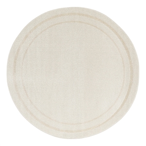 Nourison Essentials 8' x Round Ivory Gold Fabric Area Rug