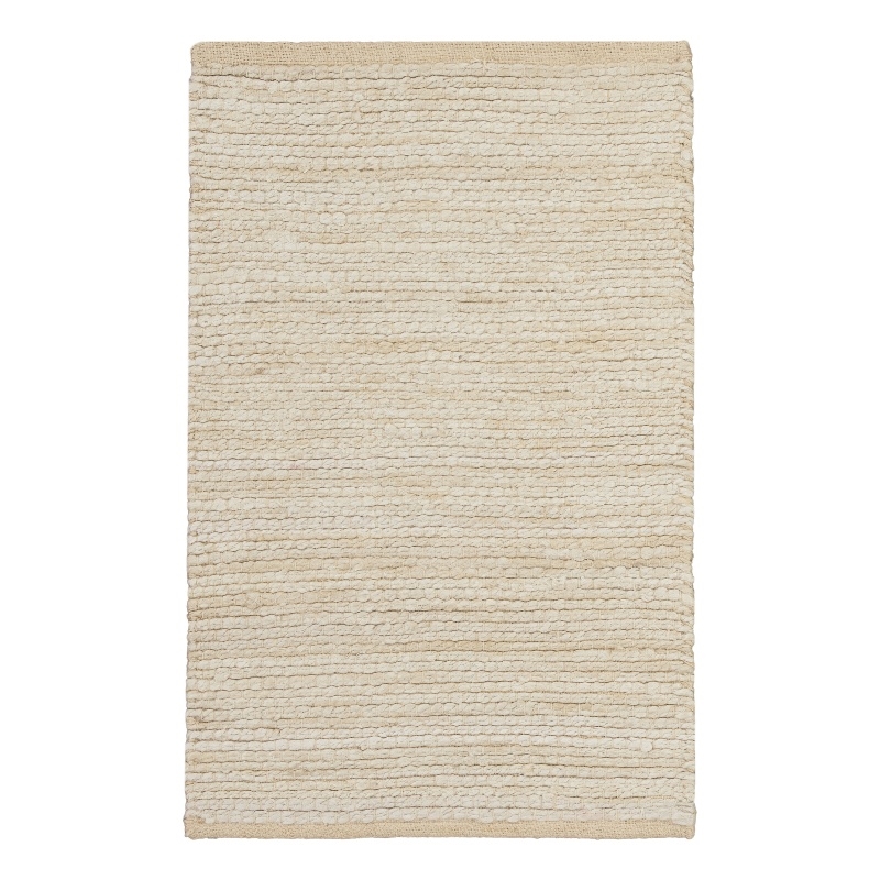 Nourison Natural Jute 2' x 3' Ivory Fabric Area Rug