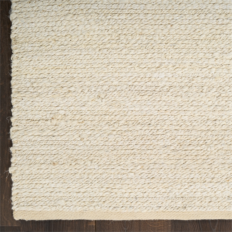 Nourison Natural Jute 5' x 7' Ivory Fabric Area Rug