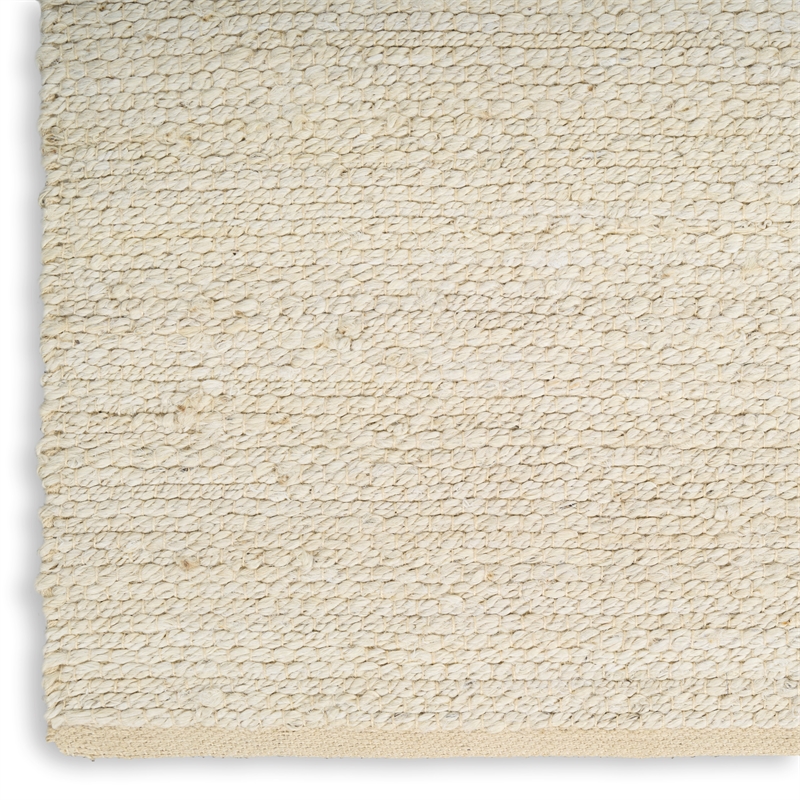 Nourison Natural Jute 5' x 7' Ivory Fabric Area Rug