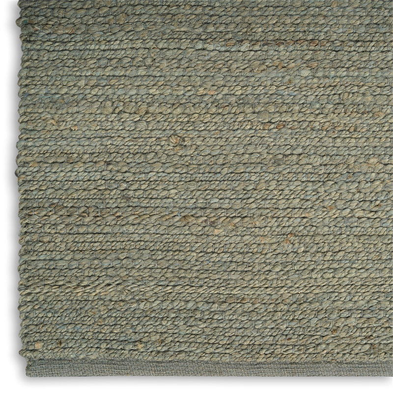 Nourison Natural Jute 4' x 6' Sage Fabric Area Rug