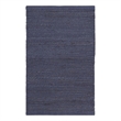 Nourison Natural Jute 2' x 3' Navy Fabric Area Rug