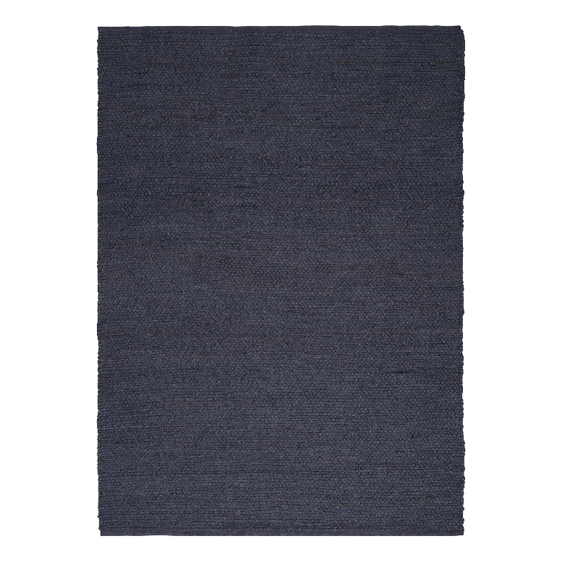 Nourison Natural Jute 5' x 7' Navy Fabric Area Rug