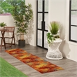 Nourison Essentials 6' Runner Flame Fabric Area Rug