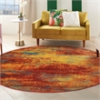 Nourison Essentials 8' x Round Flame Fabric Area Rug