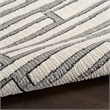 Nourison Nordic 4' x 6' Ivory Gray Fabric Area Rug