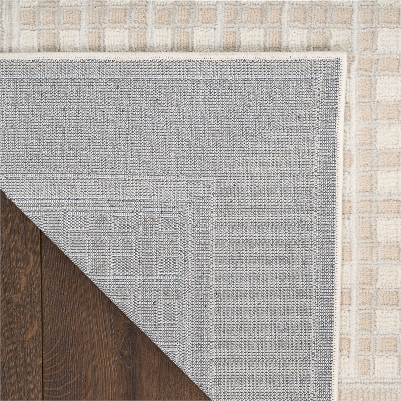 Nourison Nordic 4' x 6' Beige Fabric Area Rug