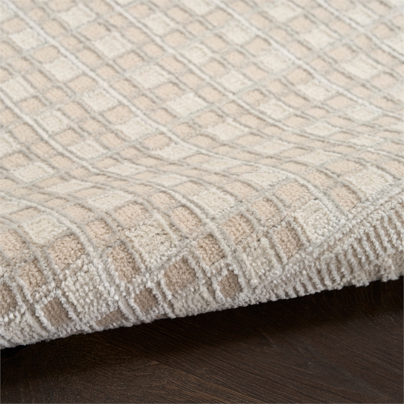 Nourison Nordic 5' x 7' Beige Fabric Area Rug