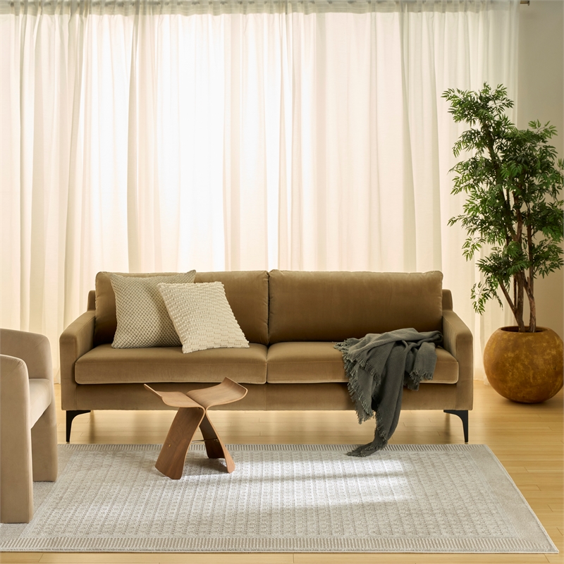 Nourison Nordic 5' x 7' Beige Fabric Area Rug