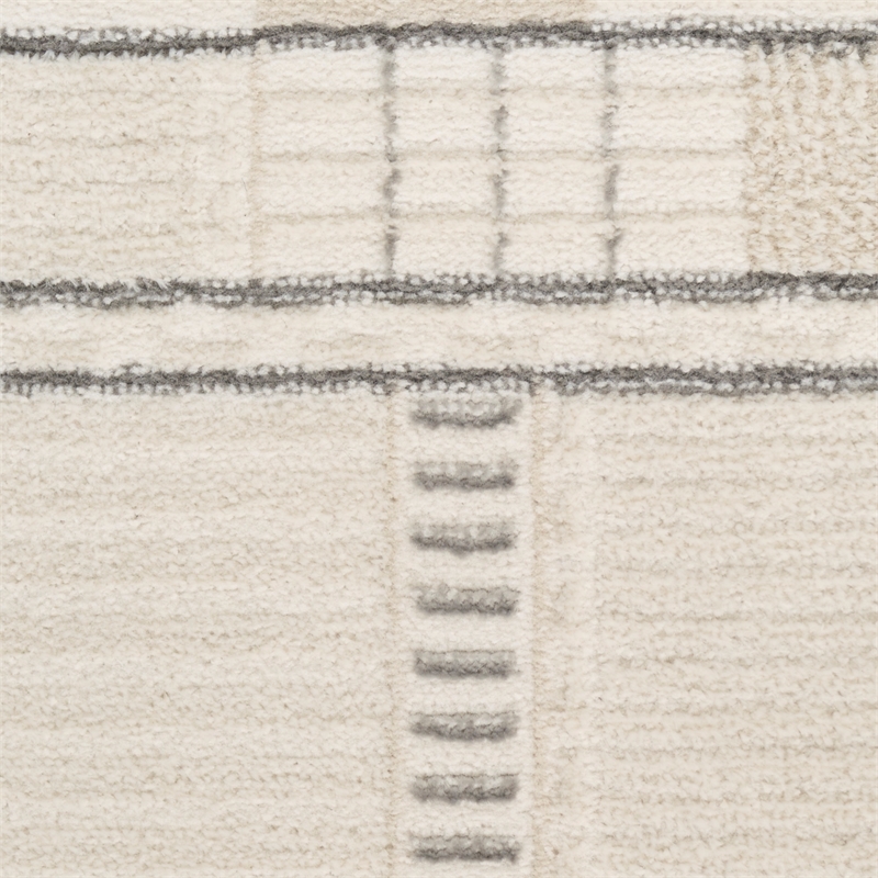 Nourison Nordic 4' x 6' Ivory Gray Fabric Area Rug