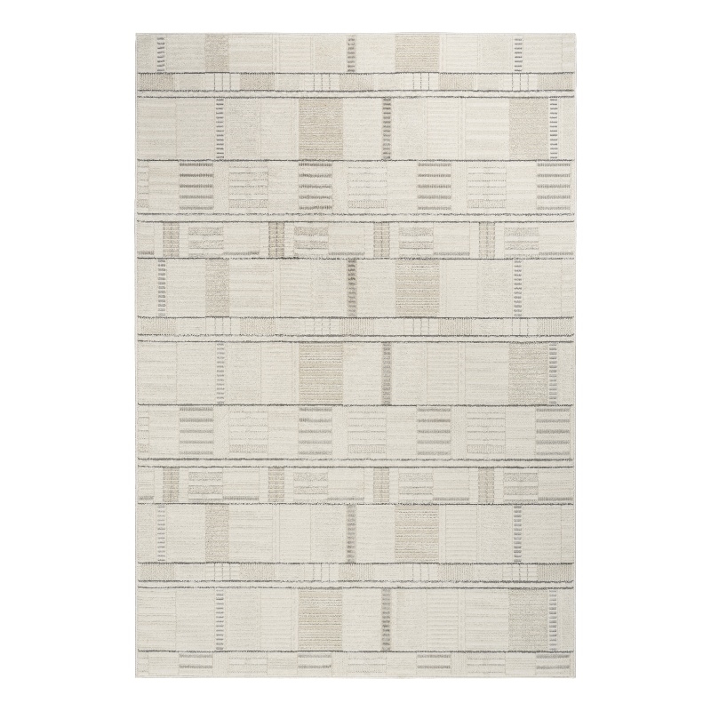 Nourison Nordic 4' x 6' Ivory Gray Fabric Area Rug