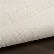 Nourison Nordic 6' Runner Ivory Fabric Area Rug