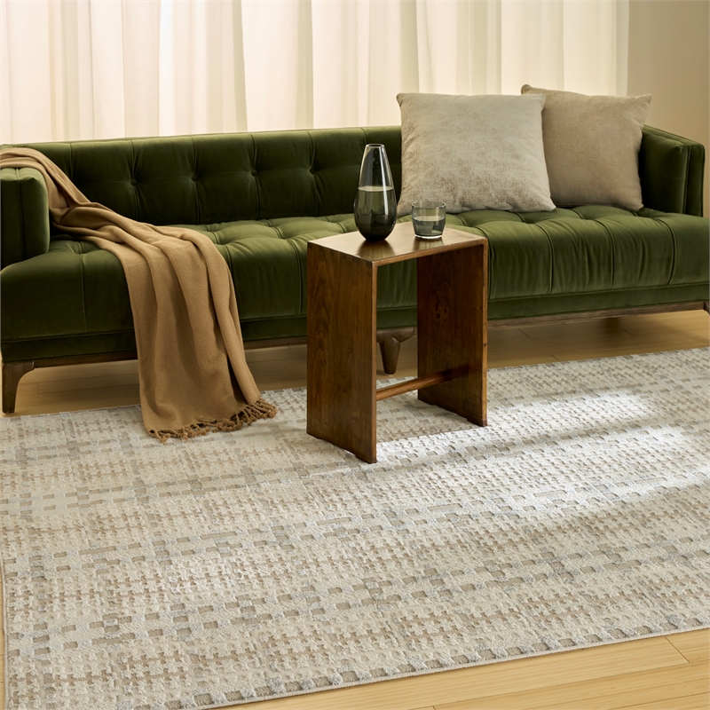 Nourison Nordic 4' x 6' Ivory Multi-Color Fabric Area Rug