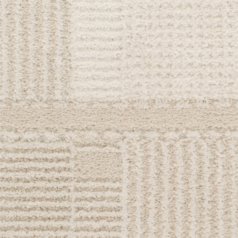 Nourison Nordic 4' x 6' Ivory Beige Fabric Area Rug