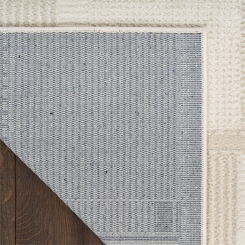 Nourison Nordic 4' x 6' Ivory Beige Fabric Area Rug
